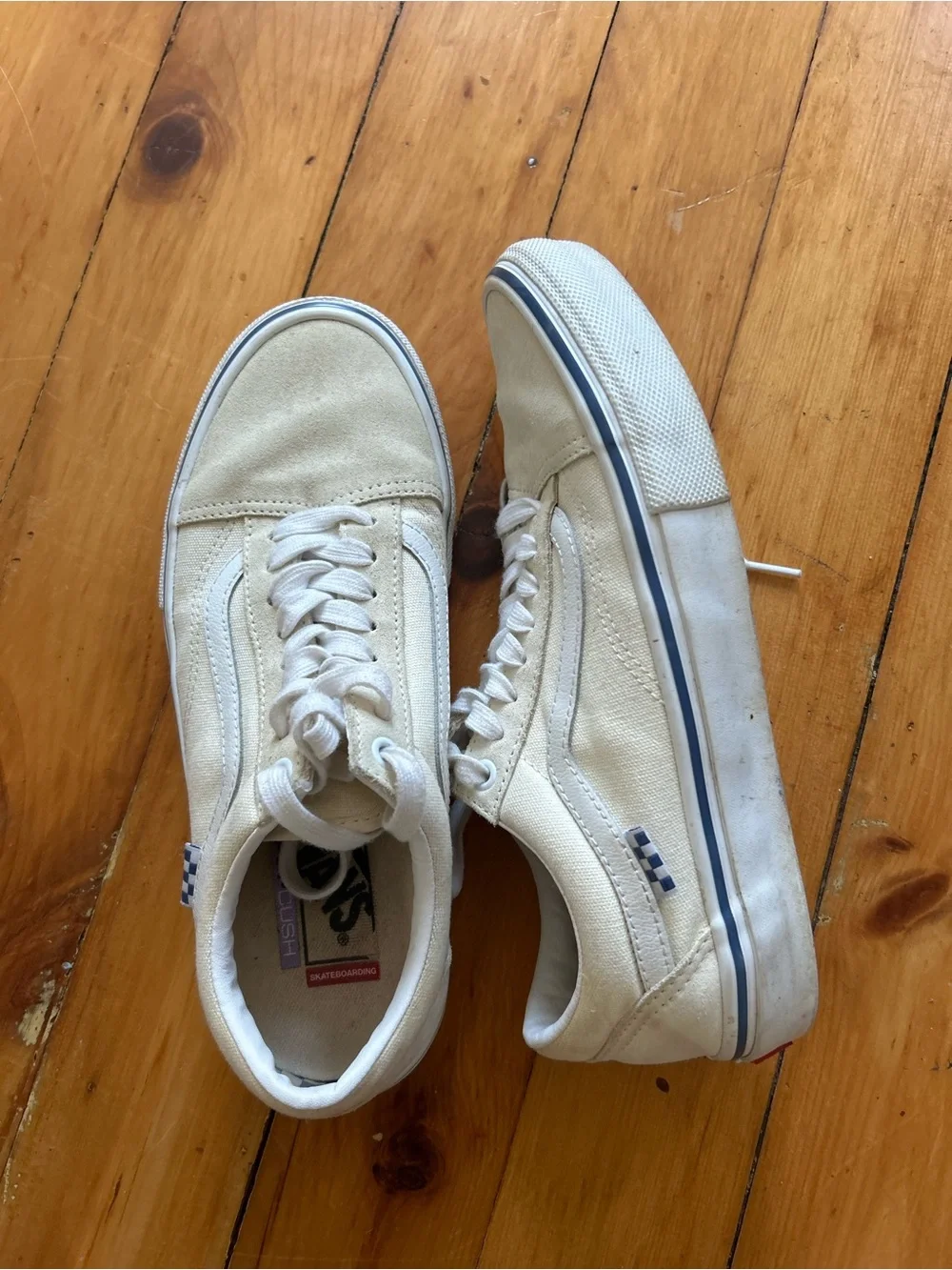 Vans Skate Old Skool Off White Royal Blue men’s 8.5